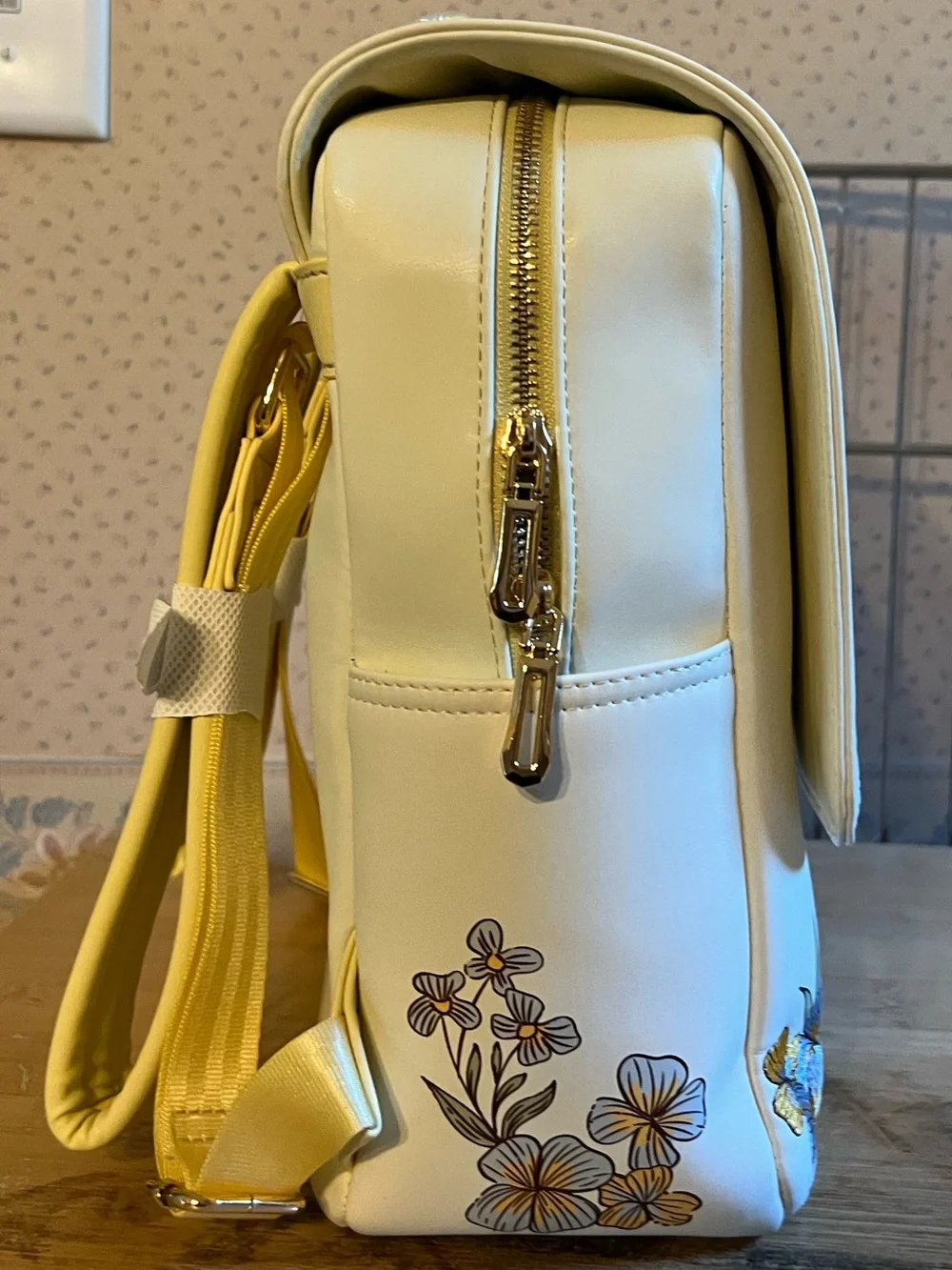 Disney Beauty and the Beast Belle and Philippe Floral Mink Backpack